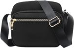 Nylon Crossbody Bags for Women Purses and Handbags Women's Casual Messenger Bags Waterproof Black Crossbody Purse