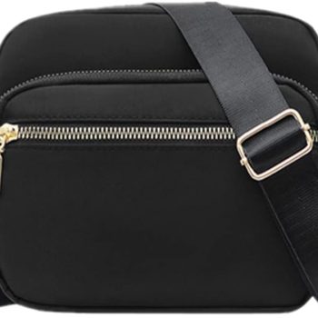Nylon Crossbody Bags for Women Purses and Handbags Women's Casual Messenger Bags Waterproof Black Crossbody Purse