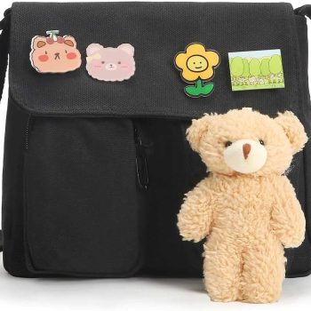 Crossbody Bag Cute Messenger Bags Canvas Shoulder Purse Gifts for Teens