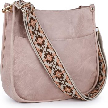 Vegan Leather Crossbody Fashion Shoulder Bag Purse with Adjustable Strap