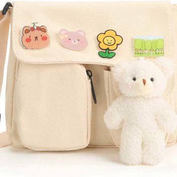 Crossbody Bag Cute Messenger Bags Canvas Shoulder Purse Gifts for Teens