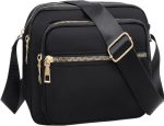 Nylon Crossbody Bags for Women Purses and Handbags Women's Casual Messenger Bags Waterproof Black Crossbody Purse