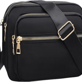 Nylon Crossbody Bags for Women Purses and Handbags Women's Casual Messenger Bags Waterproof Black Crossbody Purse