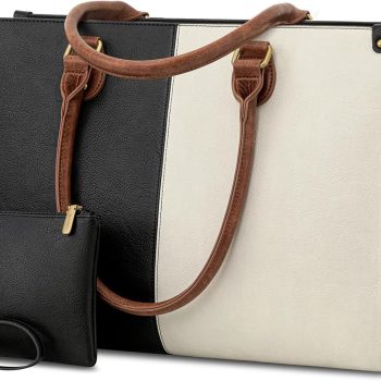 Laptop Bag for Women, 15.6 inch Laptop Tote Bag Vintage Work Bags for Women Computer Bag Office Briefcase Handbag