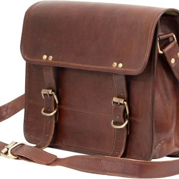 10" Inch Leather Messenger Bag vintage satchel bag Crossbody Bags for Men and Women unisex office bag