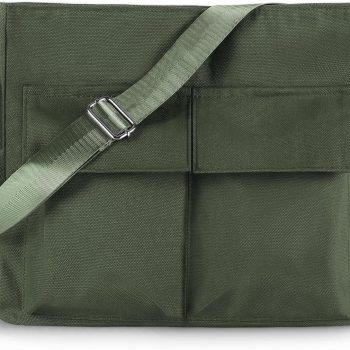 Canvas Messenger Bag Crossbody Shoulder Bag for Men Women Vintage Tote Laptop Bag Large Hobo Bag with Multiple Pockets