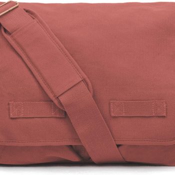 Classic Vintage Messenger Bag - Original Heavyweight Cotton Canvas Shoulder Bag with Upgraded Features