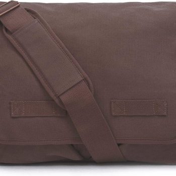 Classic Vintage Messenger Bag - Original Heavyweight Cotton Canvas Shoulder Bag with Upgraded Features