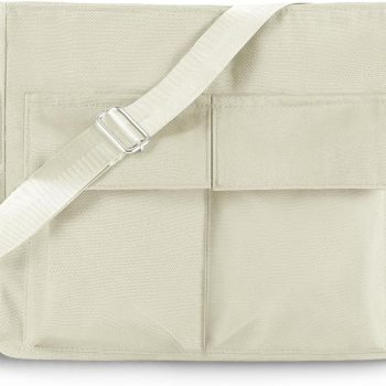 Canvas Messenger Bag Crossbody Shoulder Bag for Men Women Vintage Tote Laptop Bag Large  Bag with Multiple Pockets