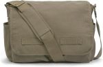 Classic Vintage Messenger Bag - Original Heavyweight Cotton Canvas Shoulder Bag with Upgraded Features