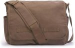Classic Vintage Messenger Bag - Original Heavyweight Cotton Canvas Shoulder Bag with Upgraded Features