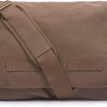 Classic Vintage Messenger Bag - Original Heavyweight Cotton Canvas Shoulder Bag with Upgraded Features