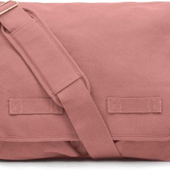 Classic Vintage Messenger Bag - Original Heavyweight Cotton Canvas Shoulder Bag with Upgraded Features