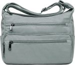 Purses for Women Fabric Nylon Multi Pocket Crossbody Bag Ladies Travel Handbag