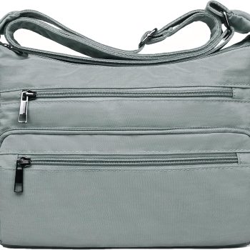 Purses for Women Fabric Nylon Multi Pocket Crossbody Bag Ladies Travel Handbag