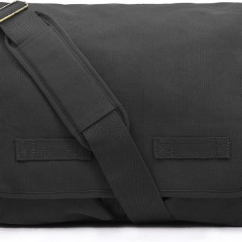 Classic Vintage Messenger Bag - Original Heavyweight Cotton Canvas Shoulder Bag with Upgraded Features