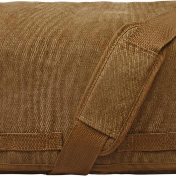 Classic Vintage Messenger Bag - Original Heavyweight Cotton Canvas Shoulder Bag with Upgraded Features