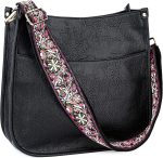 Vegan Leather Crossbody Fashion Shoulder Bag Purse with Adjustable Strap