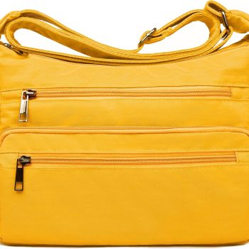 Purses for Women Fabric Nylon Multi Pocket Crossbody Bag Ladies Travel Handbag